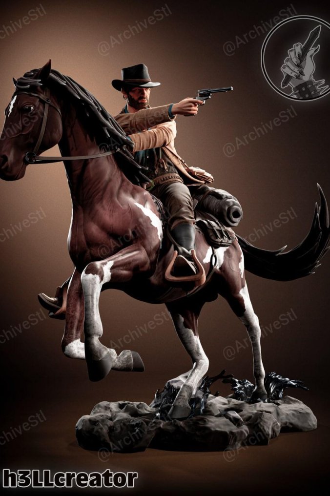 荒野大镖客2 Red Dead Redemption 2 亚瑟·摩根 Arthur Morgan 3D打印图纸